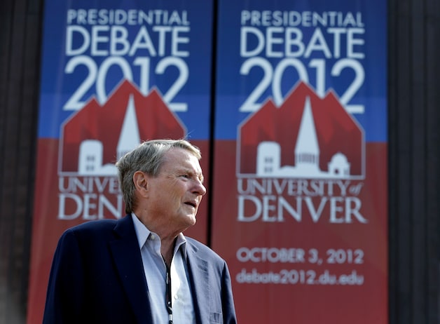 De ervaren Jim Lehrer moet het debat in goede banen leiden.