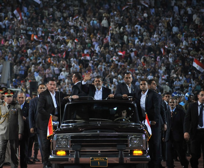 De Egyptische president Mohammed Mursi.