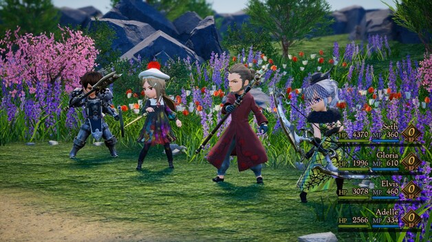 De 'cute' protagonisten uit 'Bravely Default II'. De lieflijke visuele stijl van dit soort games wordt 'kawaisa' genoemd.