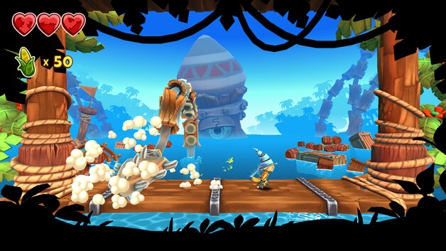 Een flinke 'Donkey Kong Country'-vibe krijg je gepresenteerd in 'Stitchy in Tooki Trouble'.