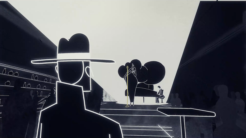 De muziek van 'Genesis Noir' bestaat vooral uit plukjes jazz.