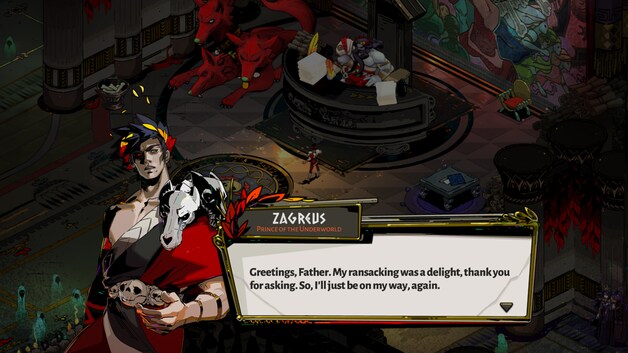 'Hades' houdt niet-fans van het genre in de actie dankzij een uitgebreid verhaal, verteld in dialogen.