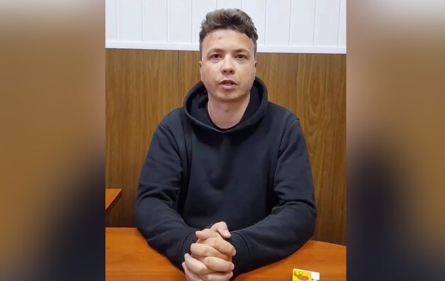 Roman Protasevitsj, het Wit-Russische oppositielid dat werd opgepakt na de omleiding van een Ryanair-vlucht naar Minsk.