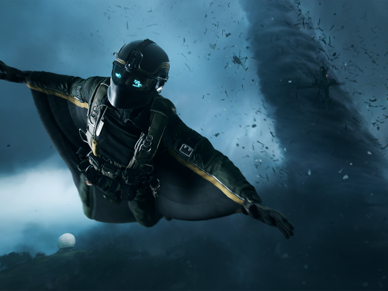 De stormachtige actie van 'Battlefield 2042'.