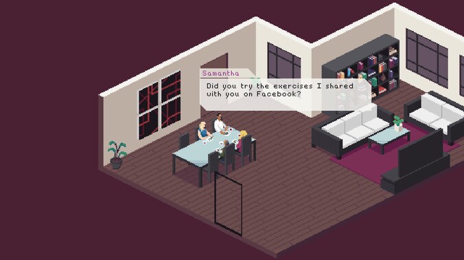 Een scène uit 'Behind Every Great One', de beste game uit het pakket.