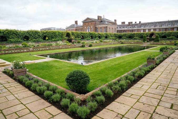 De 'Sunken Garden' bij Kensington Palace, waar het standbeeld van prinses Diana zou komen te staan.