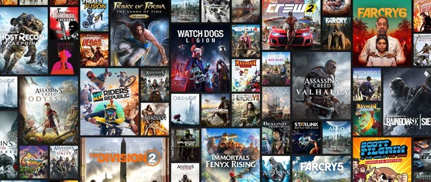 Een aantal van de (soms nog te verschijnen) games onder Ubisoft+.