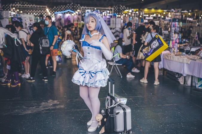 Een beeld van de China International Cartoon and Games Expo in Shanghai. Bedrijven zoals Tencent komen hier hun nieuwe games voorstellen.