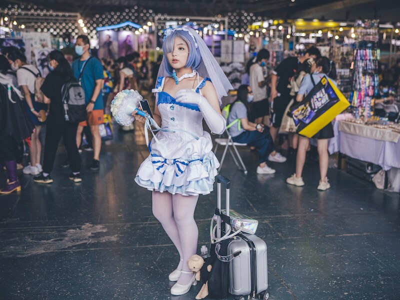 Een beeld van de China International Cartoon and Games Expo in Shanghai. Bedrijven zoals Tencent komen hier hun nieuwe games voorstellen.