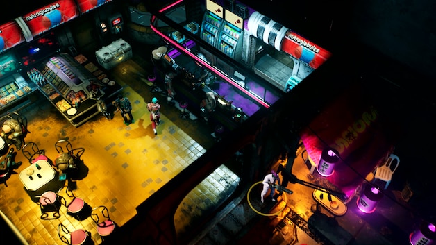 De 'Blade Runner'-vibe is nooit ver weg.