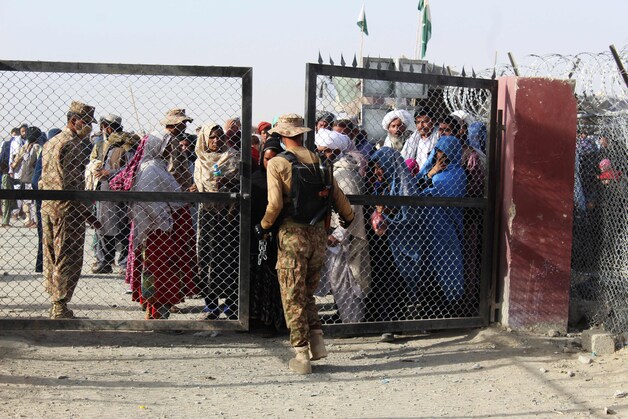 De grensovergang tussen Pakistan en Afghanistan (Chaman).