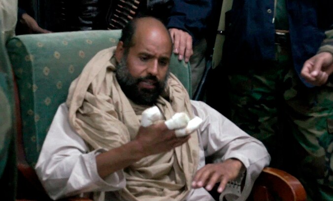 Kadhafi's zoon Zaif al-Islam zit in de West-Libische stad Zitan in hechtenis.