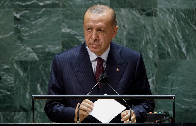 De Turkse president Recep Tayyip Erdogan. 