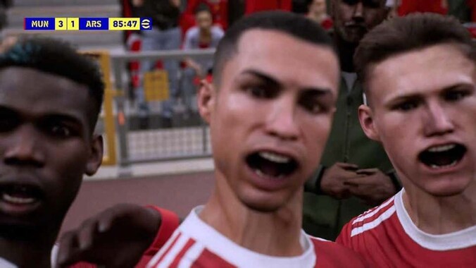 Dit is hoe Pogba, Ronaldo en McTominay eruitzien in eFootball 2022.