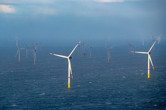 Windturbines in de Noordzee, ter illustratie