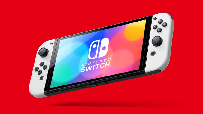 Een Nintendo Switch-spelcomputer.