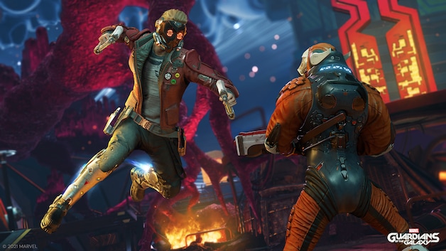 Je speelt alleen Star-Lord: de andere vier Guardians zijn AI-gestuurde medestanders.