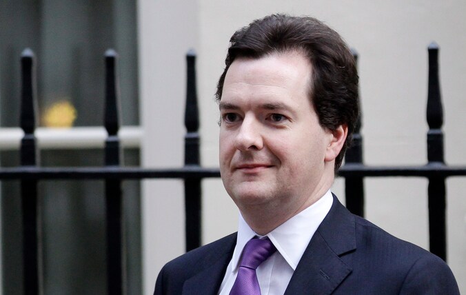De Britse minister van Financiën George Osborne.
