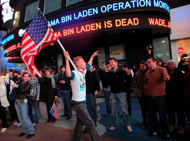 De ontlading in New York nadat het nieuws van Bin Ladens dood bekend raakte.