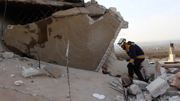Reddingswerker in Syrië