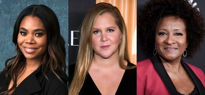 V.l.n.r. Regina Hall, Amy Schumer en Wanda Sykes. Deze drie dames zullen de 94ste uitreiking van de Oscars presenteren.
