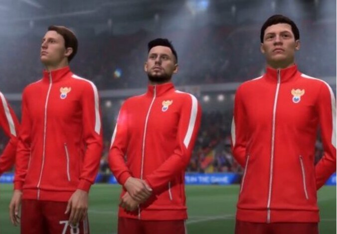 De Russische nationale ploeg in 'FIFA'