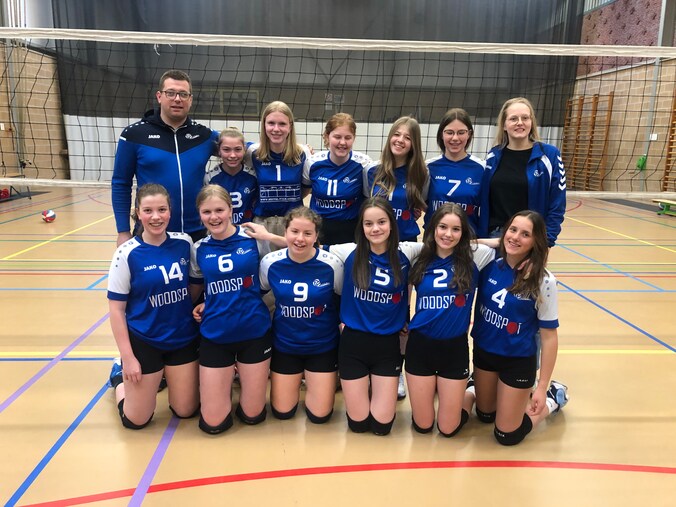 Bovenste rij: Wannes Lacante (trainer), Lenke Smits, Kato Stevens, Kato Leenaerts, Julie De backer, Elise van den Dries, Livia Elst (assistent trainer)
Onderste rij: Eline Somers, Emma Stevens, Antje Mertens, Amélie Wouters, Elise Hontelé, Lize van de Water. 