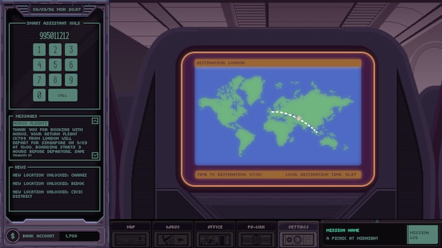 Met eenvoudige middelen, zoals een vluchtkaart in je vliegtuigstoel, wordt een gevoel van globetrotterij uitgebeeld in 'Chinatown Detective Agency'.
