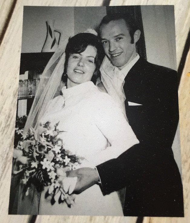 Jos en Maria op de dag van hun huwelijk.