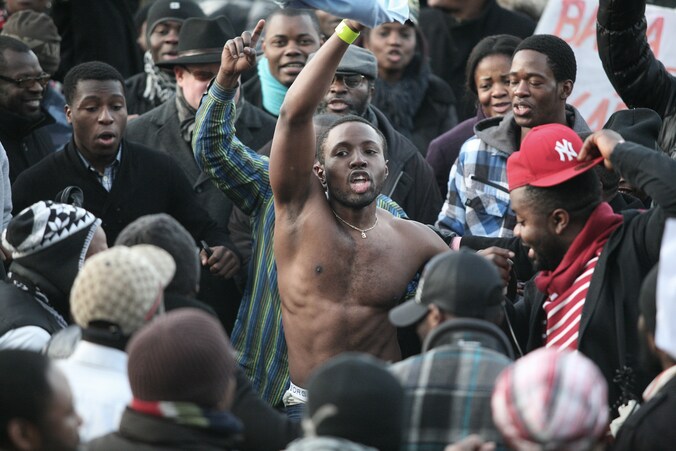 Beelden van een eerdere manifestatie tegen de herverkiezing van Kabila.