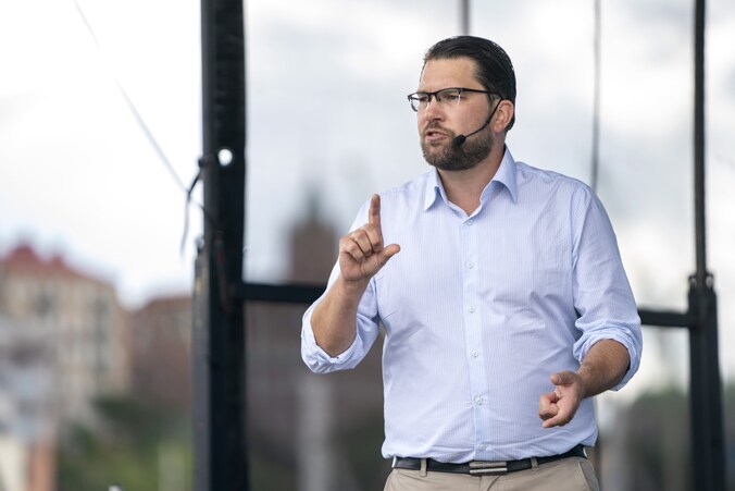 Partijleider van de Zweedse Democraten Jimmie Akesson.