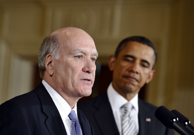 De secretaris-generaal van het Witte Huis William Daley met president Barack Obama.