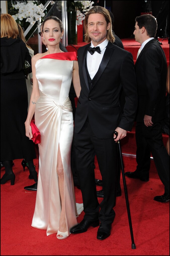 Angelina Jolie en haar partner Brad Pitt.