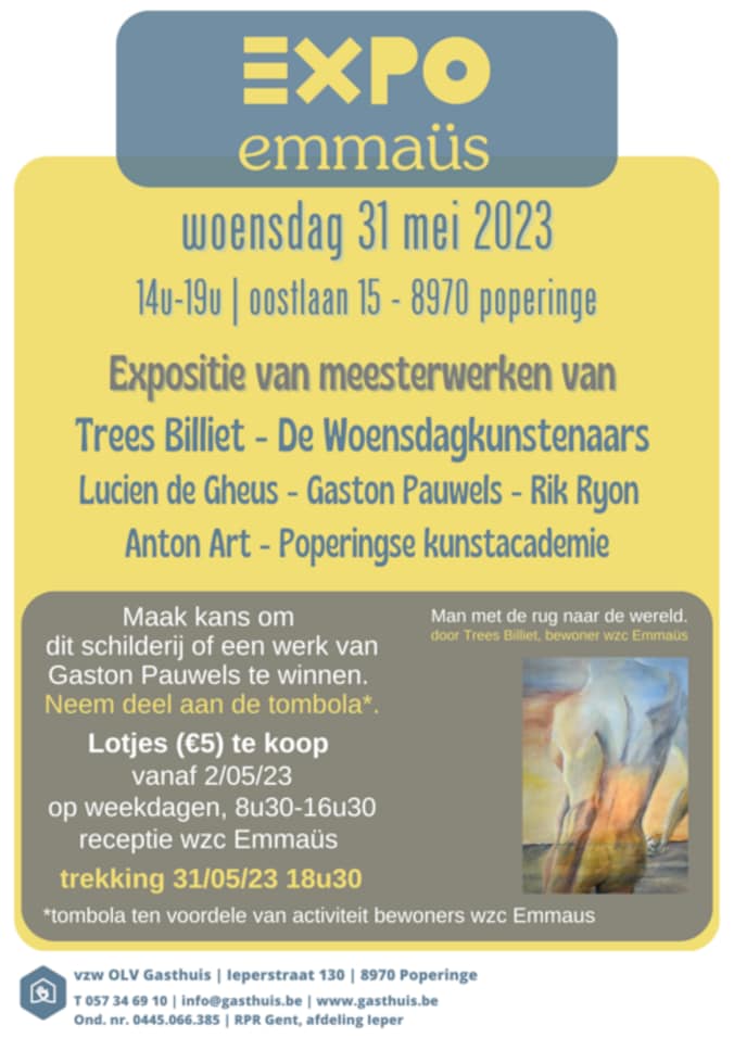 Affiche van de tombola en expo. 