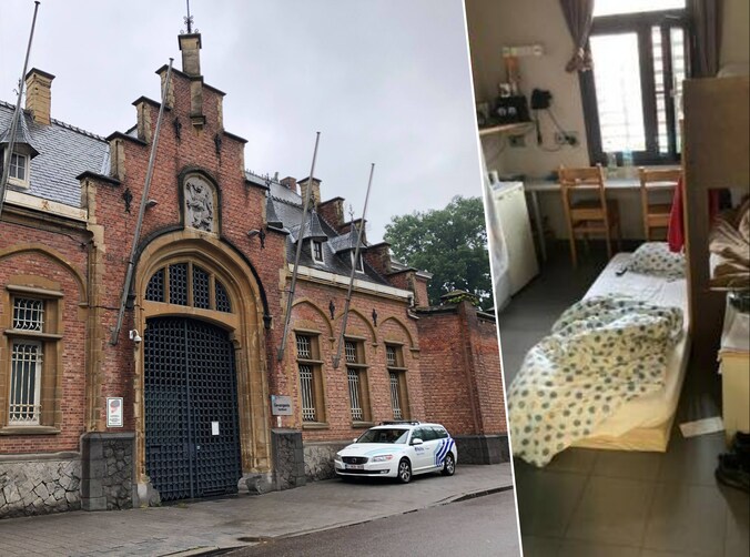 Archiefbeeld van de gevangenis in Turnhout. Door de overbevolking in de gevangenis moeten verschillende gedetineerden op de grond slapen.