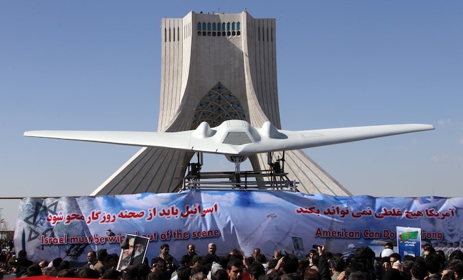 Een door Iran neergehaalde Amerikaanse drone.