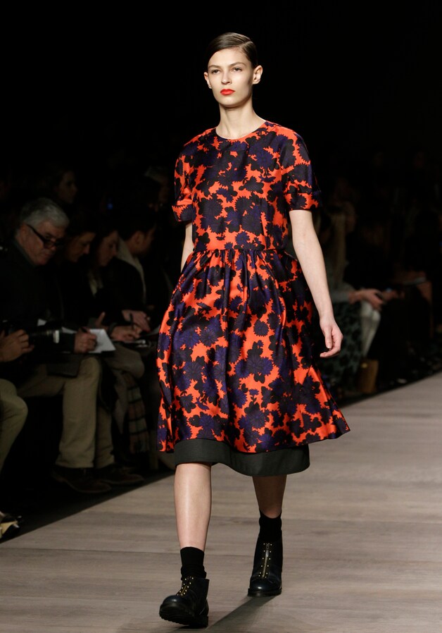 De 17-jarige Hailey Hasbrook op de catwalk van 'Marc by Marc Jacobs' in New York
