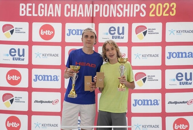 Winter Norman en Natan Vermeiren Belgisch kampioen padel.