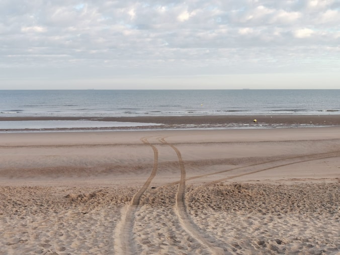 Illustratie strand van Bredene.