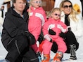 Prins Johan Friso en prinses Mabel met hun dochtertjes Luana en Zaria tijdens de skivakantie van vorig jaar.
