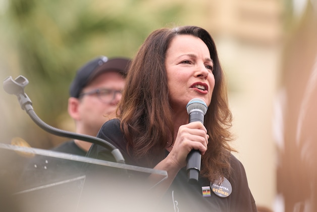 Fran Drescher, de voorzitter van SAG-AFTRA.