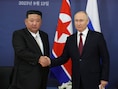 Kim Jong-un en Vladimir Poeti schudden elkaar de hand tijdens hun recent meeting.
