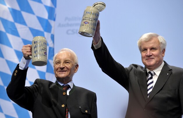 Edmund Stoiber (links) met Horst Seehofer