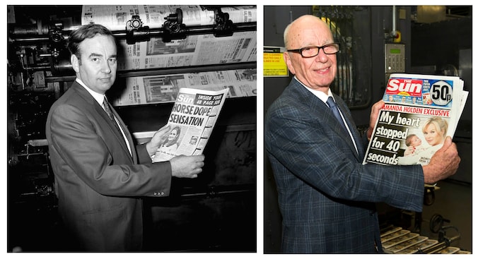 De Australische mediamagnaat Rupert Murdoch lanceerde in 1969 in Londen The Sun. Nu, 43 jaar later, ligt The Sun on Sunday in de rekken.