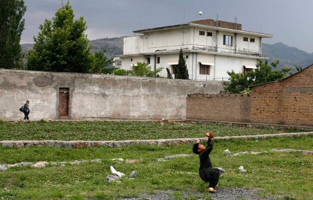 Het ommuurde huis in Abbottabad die de schuilplaats van bin Laden bleek.