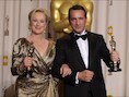 Meryl Streep en Jean Dujardin op de 84e Oscars.