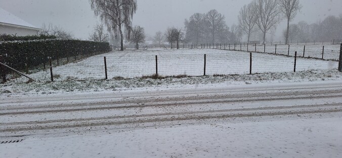 Sneeuw in Herk-de-Stad.