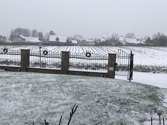 Sneeuw in Alsemberg.