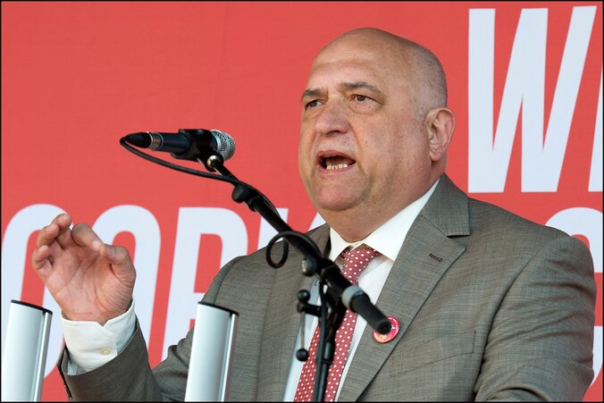 Vakbondsvoorzitter Rudy De Leeuw.