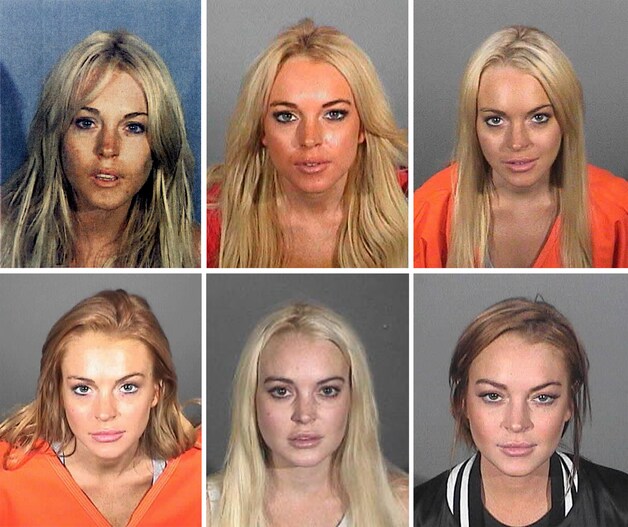 Zes arrestatiefoto's van Lohan de voorbije jaren.